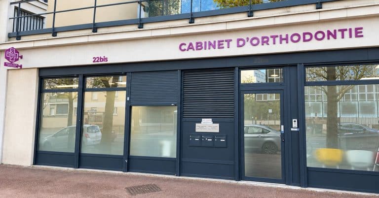 Devanture du cabinet d'orthodontie du Dr Soheili, avenue du Maréchal Joffre à Nanterre